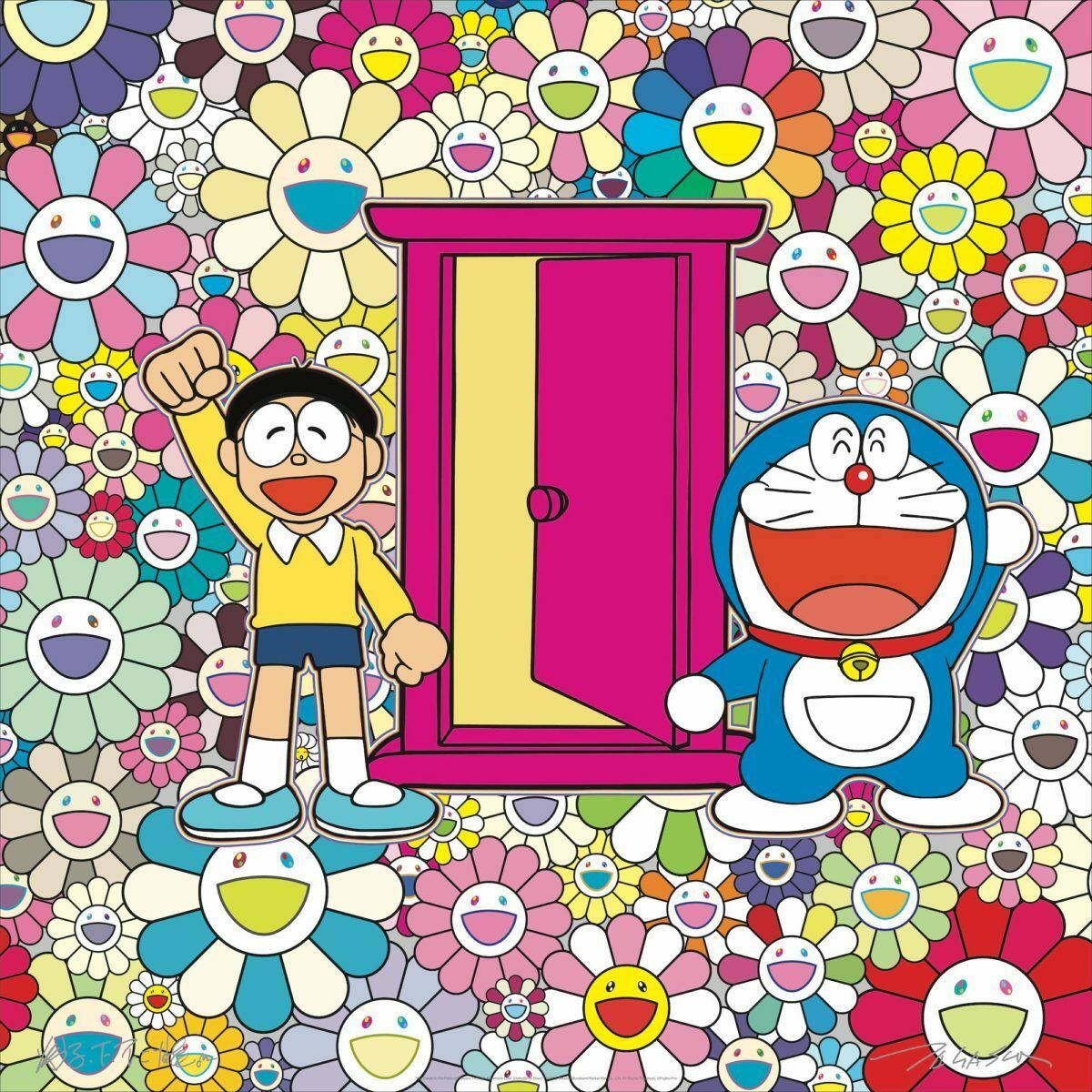 Takashi Murakami Doraemon We Came to the Field of Flowers Through Anywhere door (Dokodemo Door)